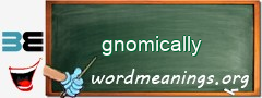 WordMeaning blackboard for gnomically